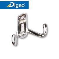 High quality zinc alloy coat hook bedroom cloth hook double hole hanger wall hook